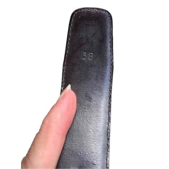 Ermenegildo Zegna Dark Leather Brown belt size 38 - Picture 8 of 9